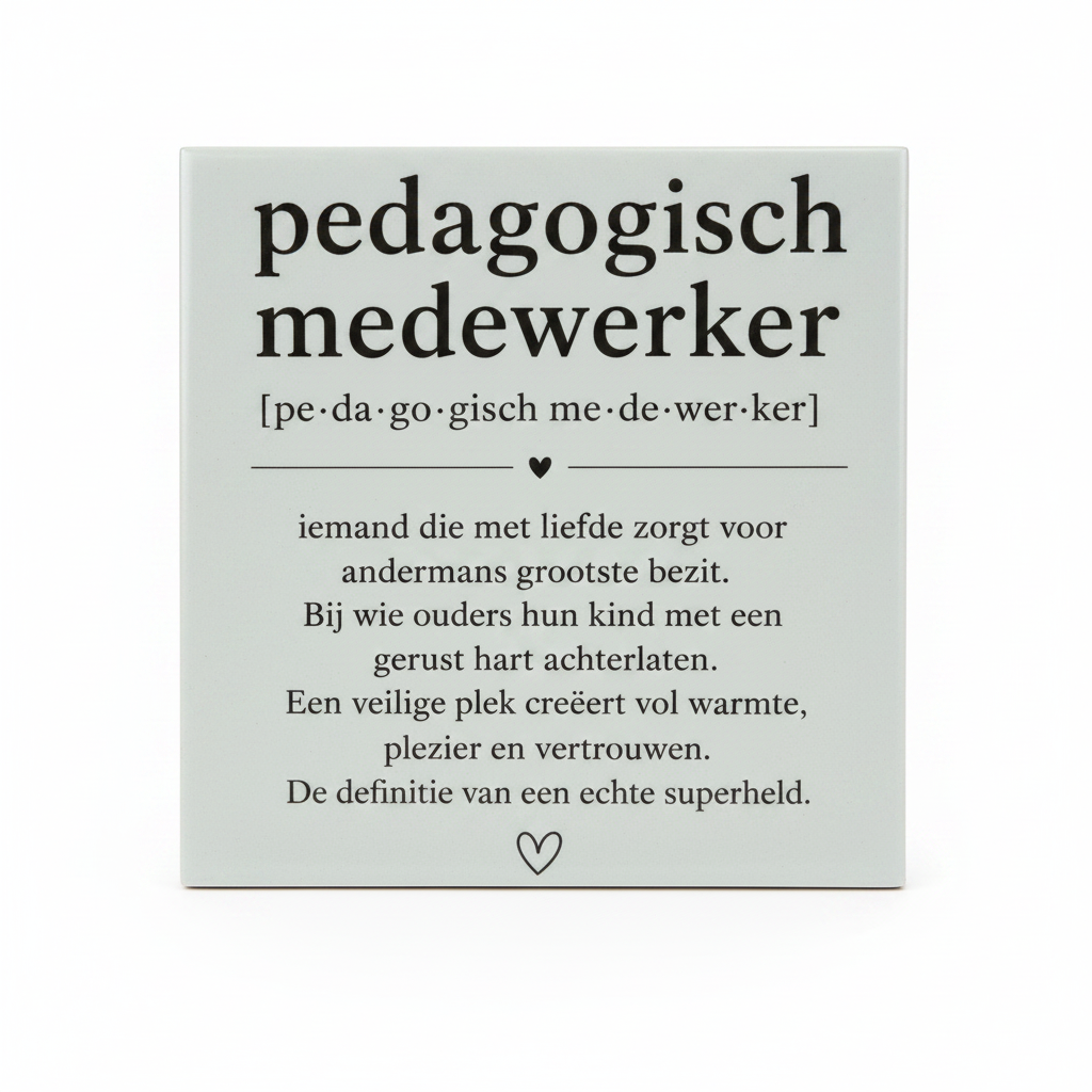 Pedagogisch Medewerker tegel grijs