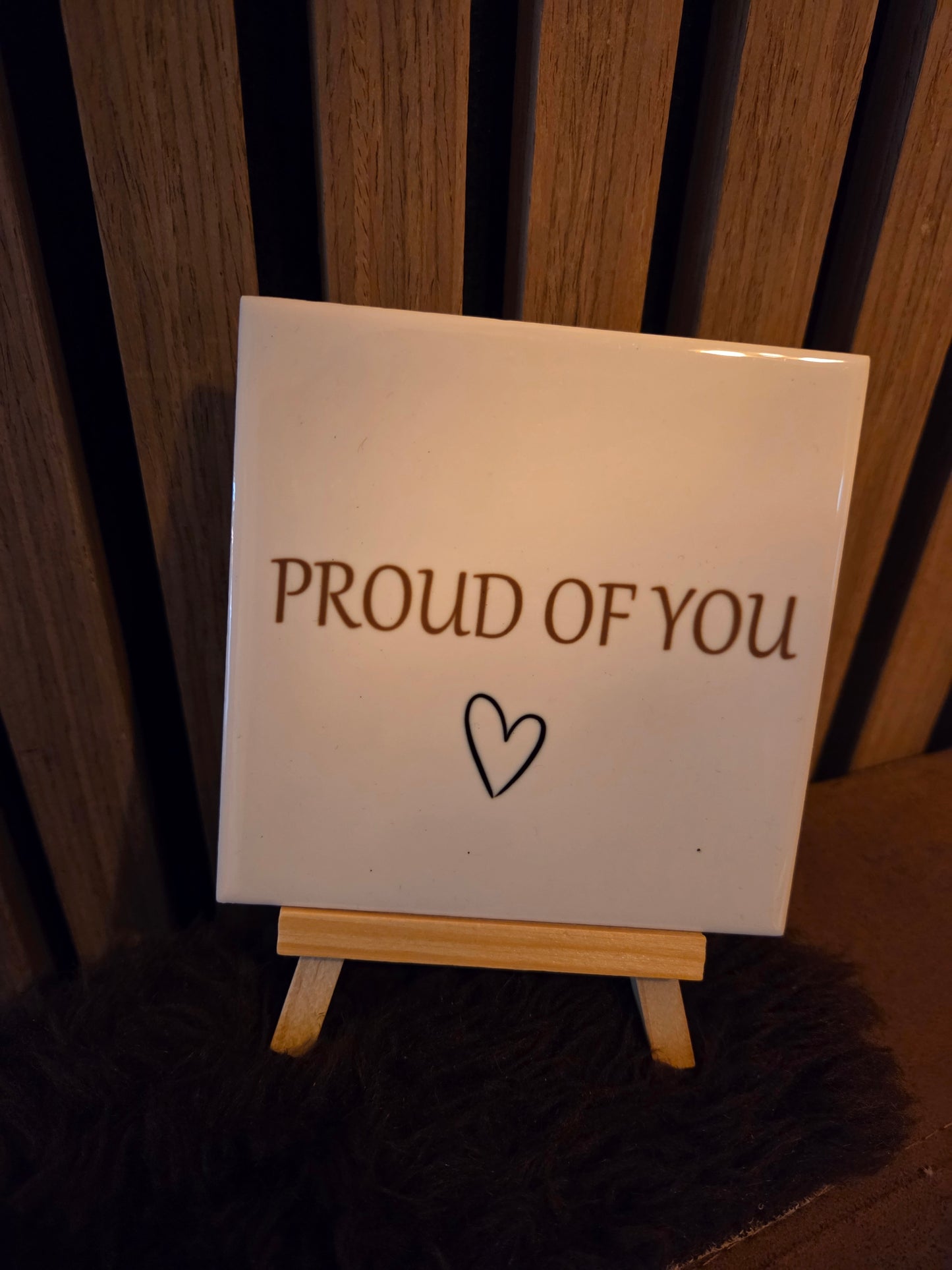 Proud of you tegeltje goud
