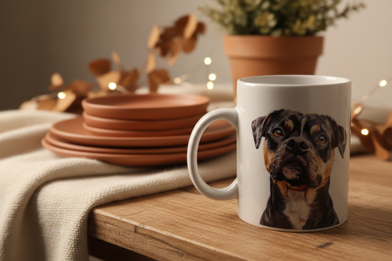 "Staffordshire Bull Terrier mok keramiek 325 ml – cadeau voor Stafford liefhebbers"