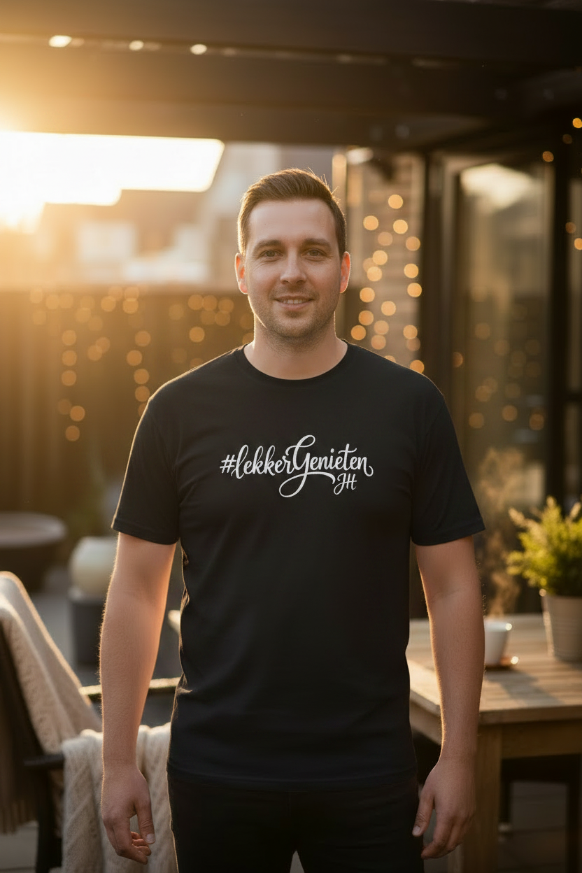 Zwart t-shirt Jesse Hoere - Lekker Genieten