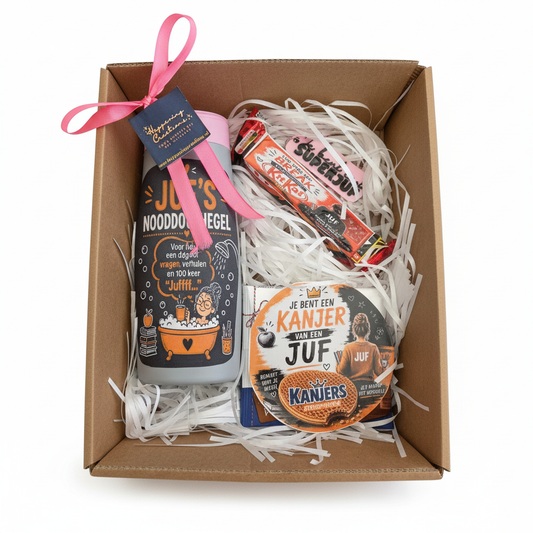 Cadeaupakket juf - witte achtergrond