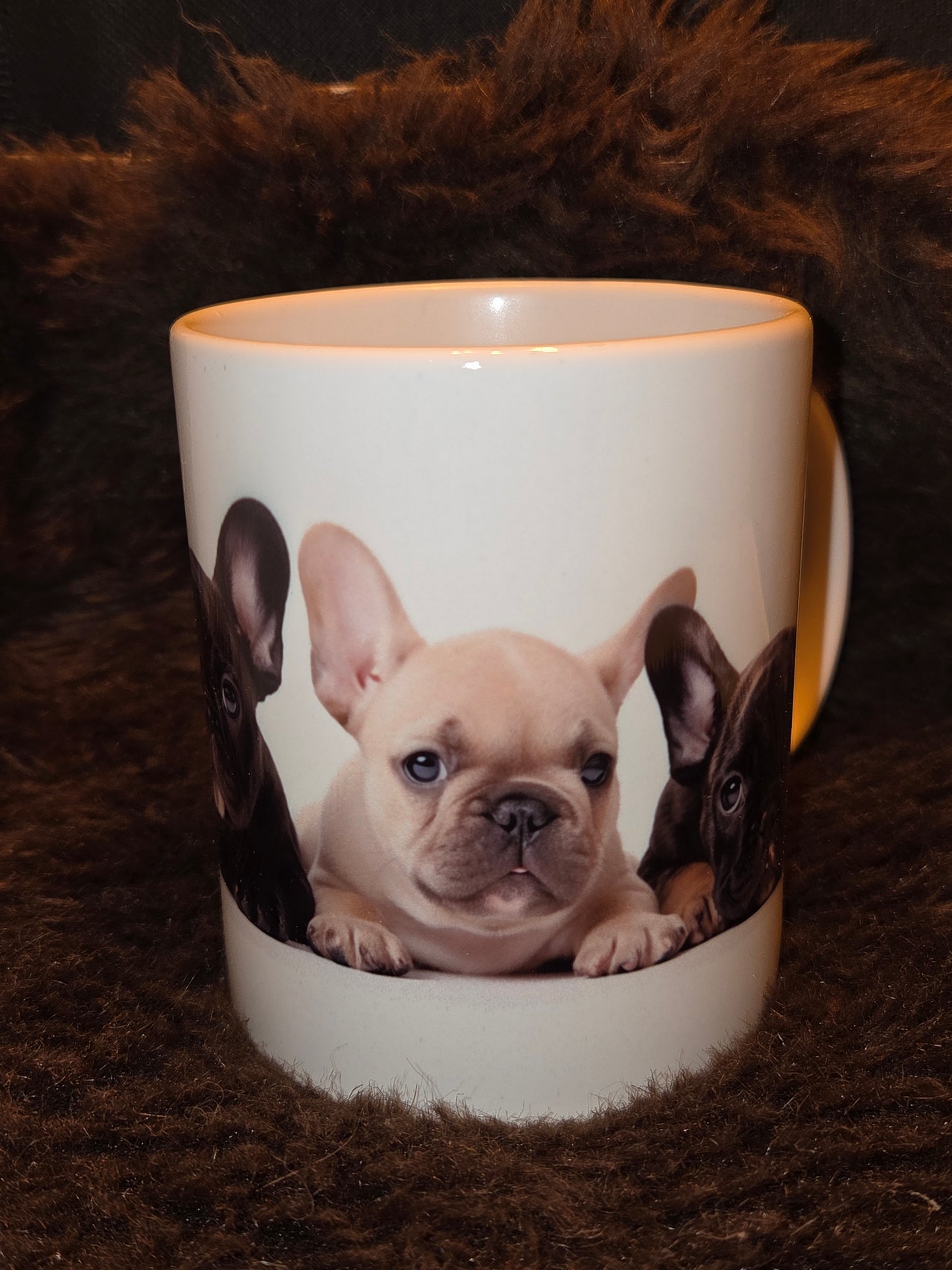Franse Bulldog pups mok 325 ml – keramische hondenmok cadeau voor Franse Bulldog liefhebber