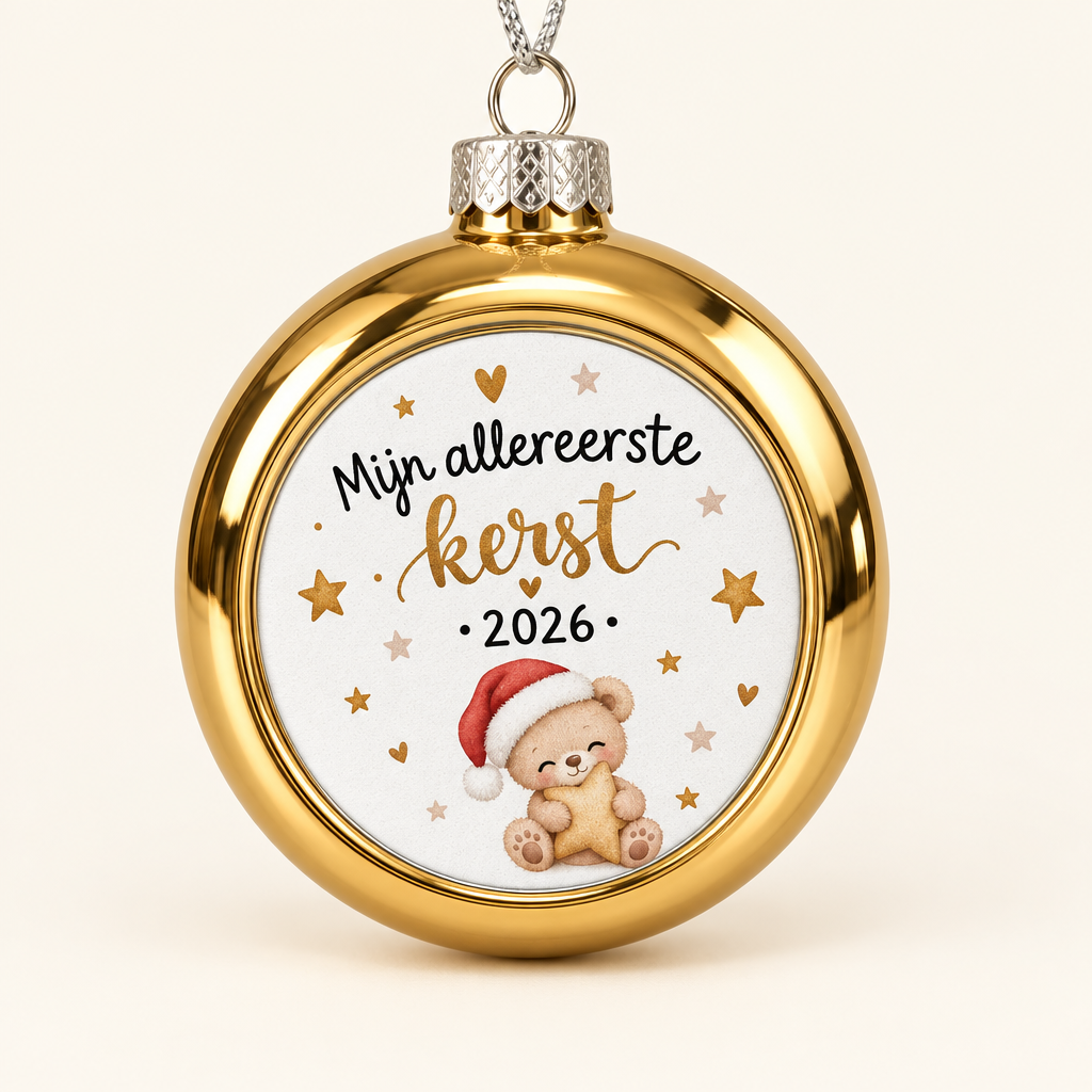 Gouden kerstbal Mijn allereerste kerst 2026
