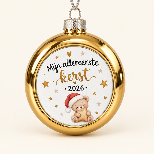 Gouden kerstbal Mijn allereerste kerst 2026