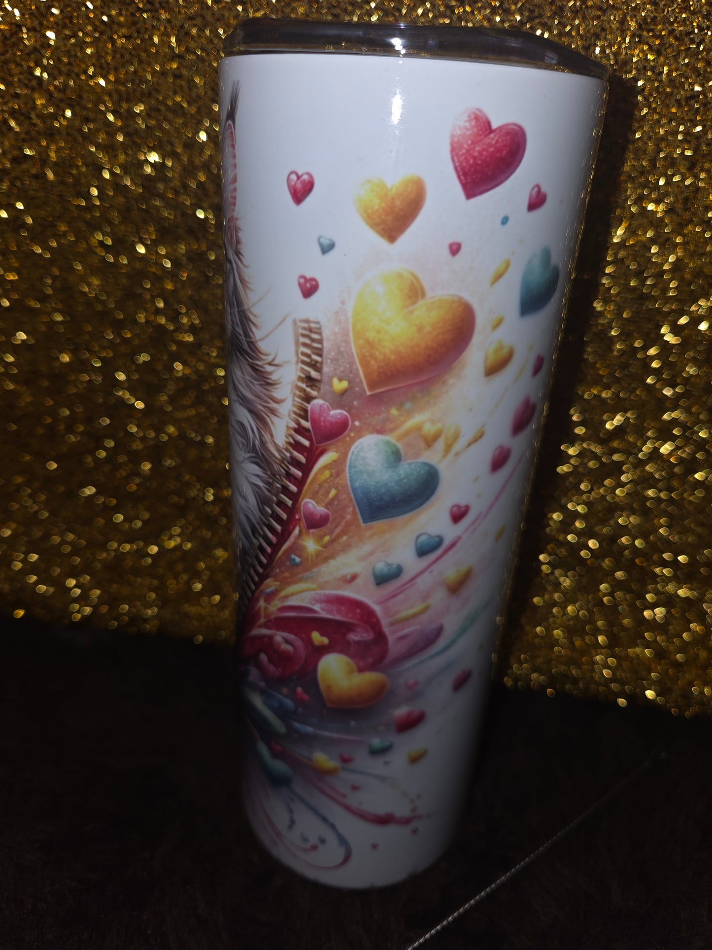 maine coon ritsluiting met hartjes tumbler