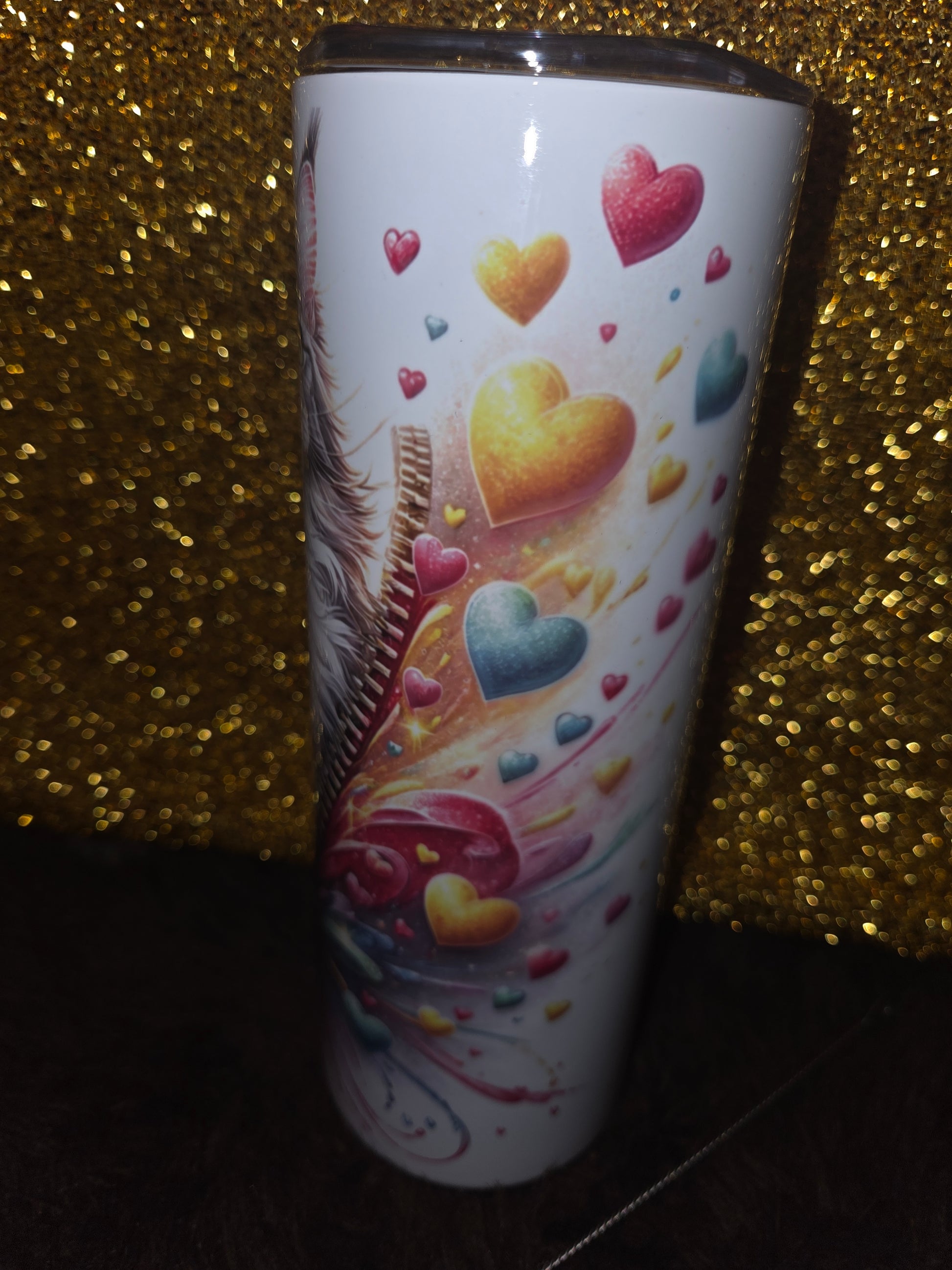 maine coon ritsluiting met hartjes tumbler