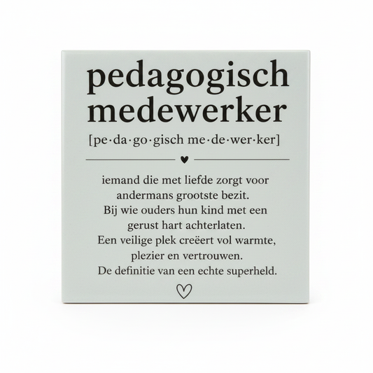 Pedagogisch Medewerker tegel grijs