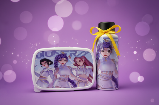 Gepersonaliseerde Broodtrommel Set met Drinkfles kpop