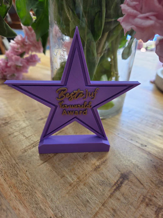 Beste juf ter wereld Award  3D Geprint