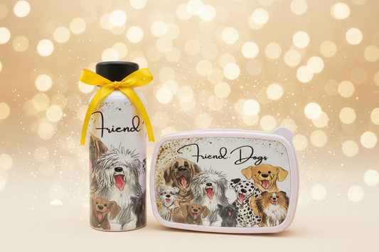 Friend Dogs Broodtrommel Set met Drinkfles