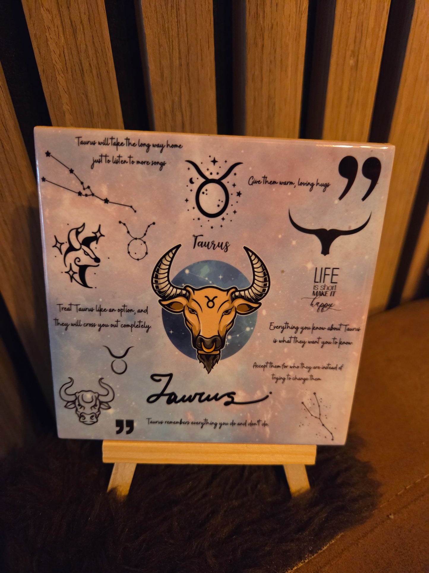Stier sterrenbeeld tegeltje- perfect Cadeau