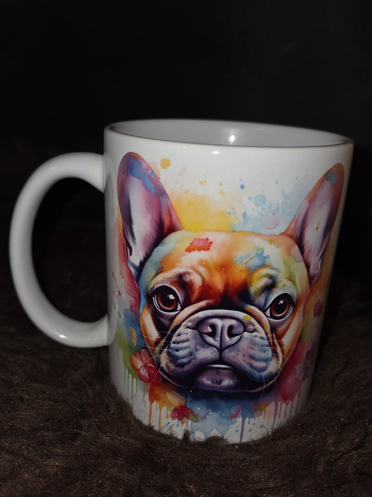Franse Bulldog aquarel Mok 11oz