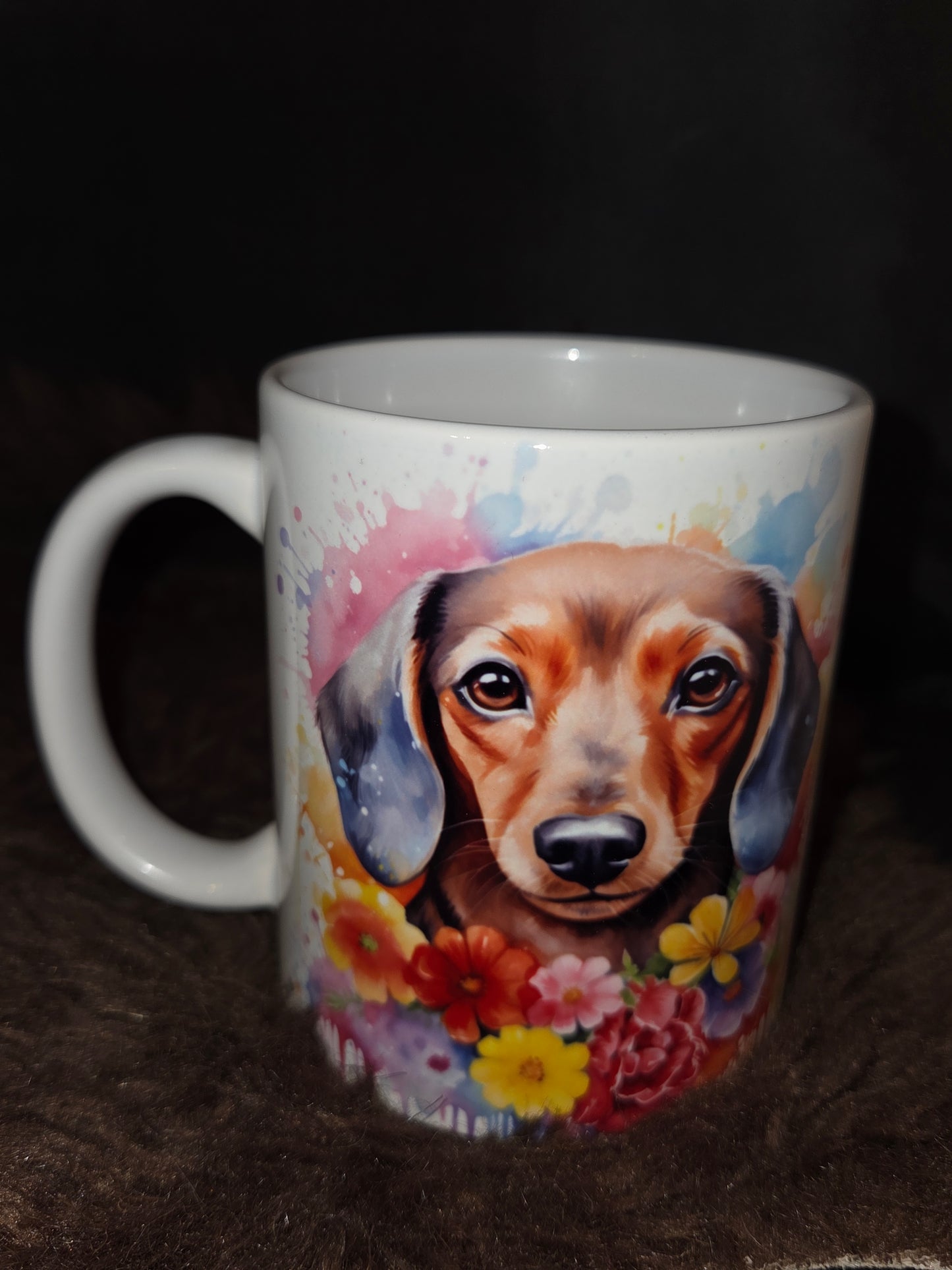 Teckel aquarel mok 11 oz